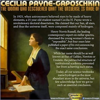 #OnThisDay, 1900, born #CeciliaPayne_Gaposchkin : #Pioneer in the field of #Astronomy