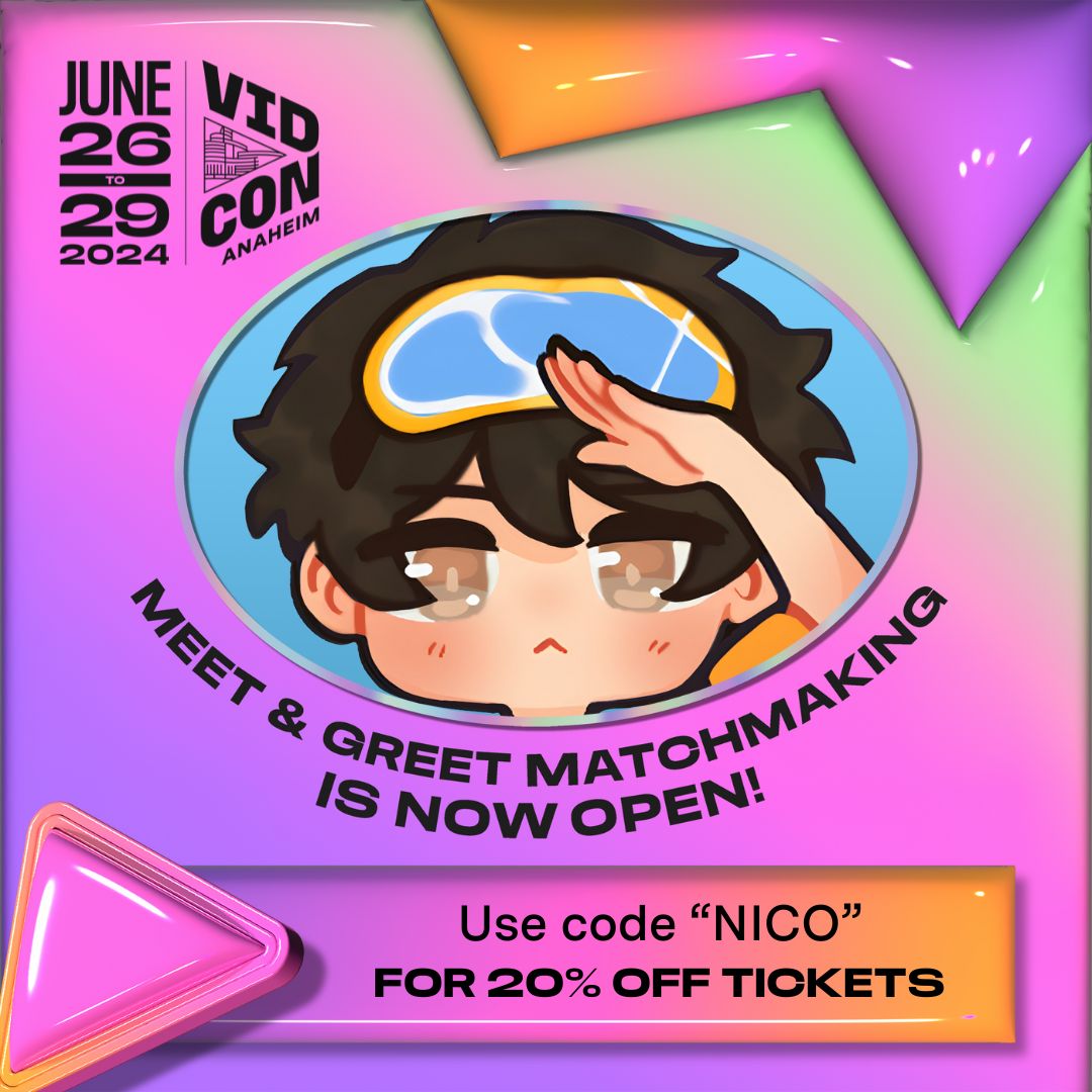 Do you want Cash & Nico's face IN REAL LIFE? We will be attending VidCon Anaheim 2024 from June 26th-29th! The ONLY way to meet us is by entering Meet & Greet Matchmaking before it closes on May 22nd! To get a VidCon ticket, use code 'NICO' for 20% off your purchase:…