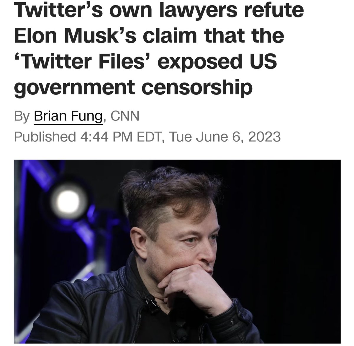 Twitter argued the truth because Musk was a liar, and the government was never in control. 

It's also why Musk decided to hire propaganda Twitter Files writers like Taibbi instead of suing the federal government accusing them of coercion, and First Amendment violations.