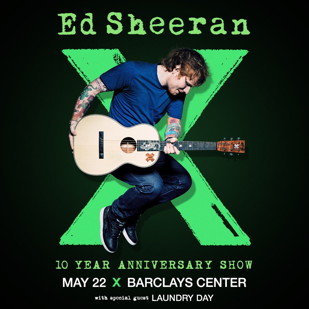 📢 @DAUNDRYLAY will be supporting Ed for the Multiply 10 Year Anniversary Show at @barclayscenter!