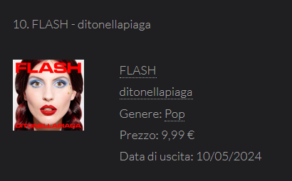 In top 10 iTunes il #newalbum di Ditonellapiaga !

#ditonellapiaga