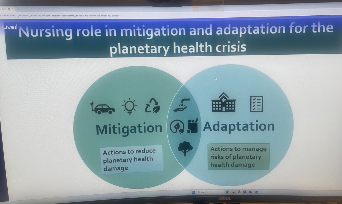We, as nurses, need to adapt for the planetary health crisis, ⁦@HeatherBaid⁩’s amazing talk in #ESICMOlympus ⁦@ESICM⁩ ⁦@ElieAzoulay5⁩ ⁦@BOULANGERCAROLE⁩ ⁦@mvanmol2704⁩ ⁦@ESICM_CEO⁩