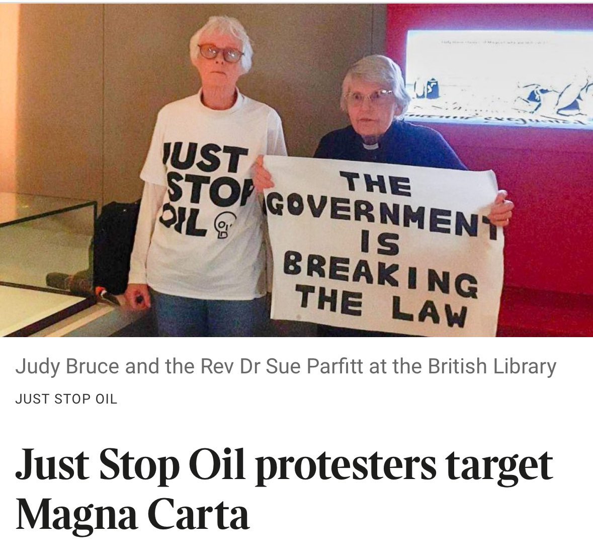 I understand that records show the two activists who attacked the Magna Carta today at the British Library also tried disrupting the original signing ceremony in 1215. If they’re jailed for more than 6 months that could be a life sentence lol.
