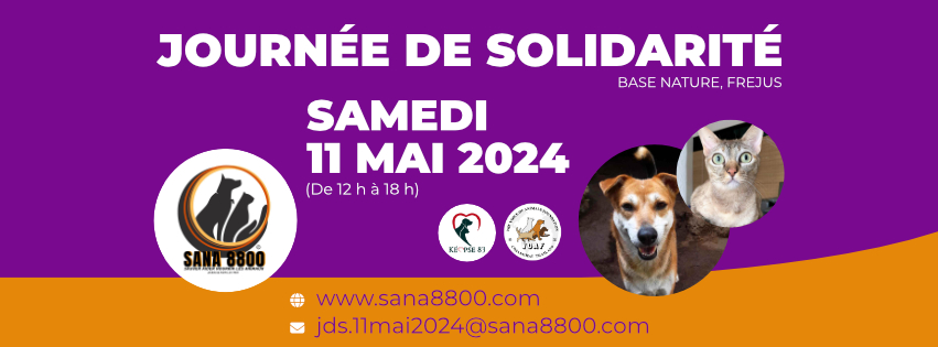 ⚠️Je suis moins disponible pour vous répondre⚠️ L'équipe est à Fréjus pour préparer la journée Solidarité de ce 11 mai à la base Nature de 12h à 18h☺️! Direct de Fréjus ce samedi 📣📣📣 Venez nombreux 💓! Merci de votre compréhension 🙏😍 sana8800.com/evenements/