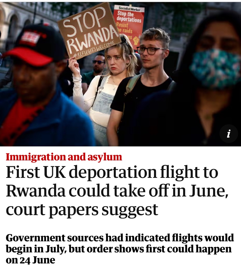 The Rwanda plan was announced on April 14th 2022. The first deportees will leave on June 24th 2024 says Rishi Sunak. 802 days. How many migrants have arrived, and how many asylum seekers have been processed in that time? It‘s a good job the Tories don’t run airlines.