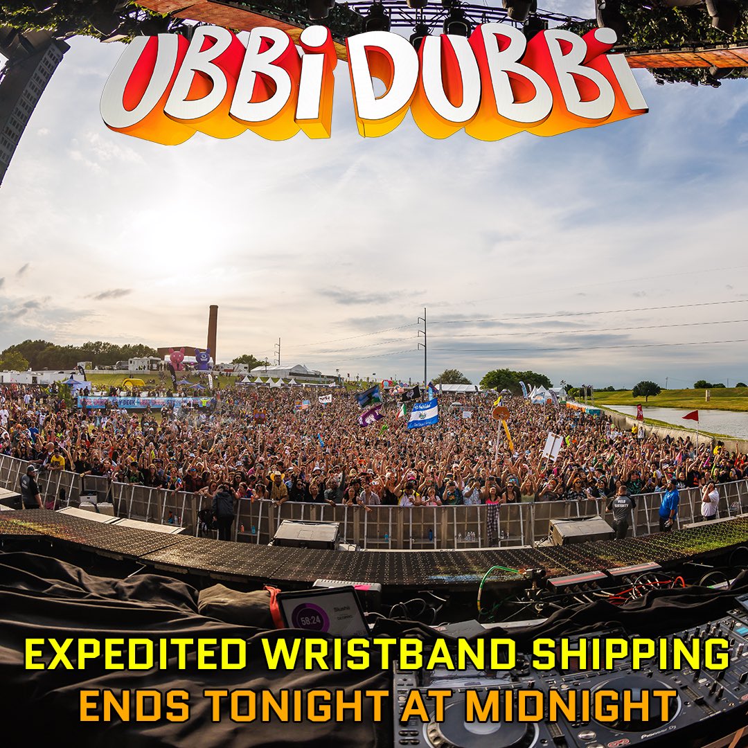 Last call for shipping!🚨📨 Expedited wristband shipping will end tonight at midnight. Secure your Ubbi Dubbi wristband now & skip the box office lines at the festival ubbidubbifestival.com💙