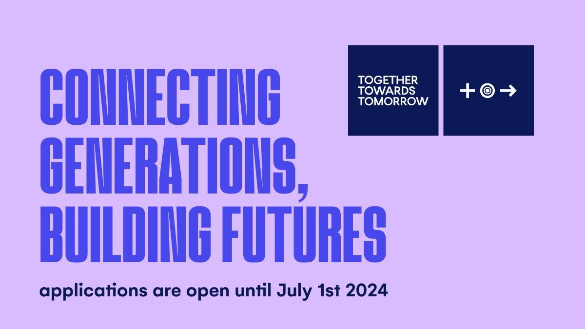 The #TogetherTowardsTomorrow Challenge is 🌉 connecting generations and 🌐 building futures. We want to foster equitable intergenerational collaboration. If this sounds like you, find out more about our challenge and apply via the link below 👇 buff.ly/44rjeUX