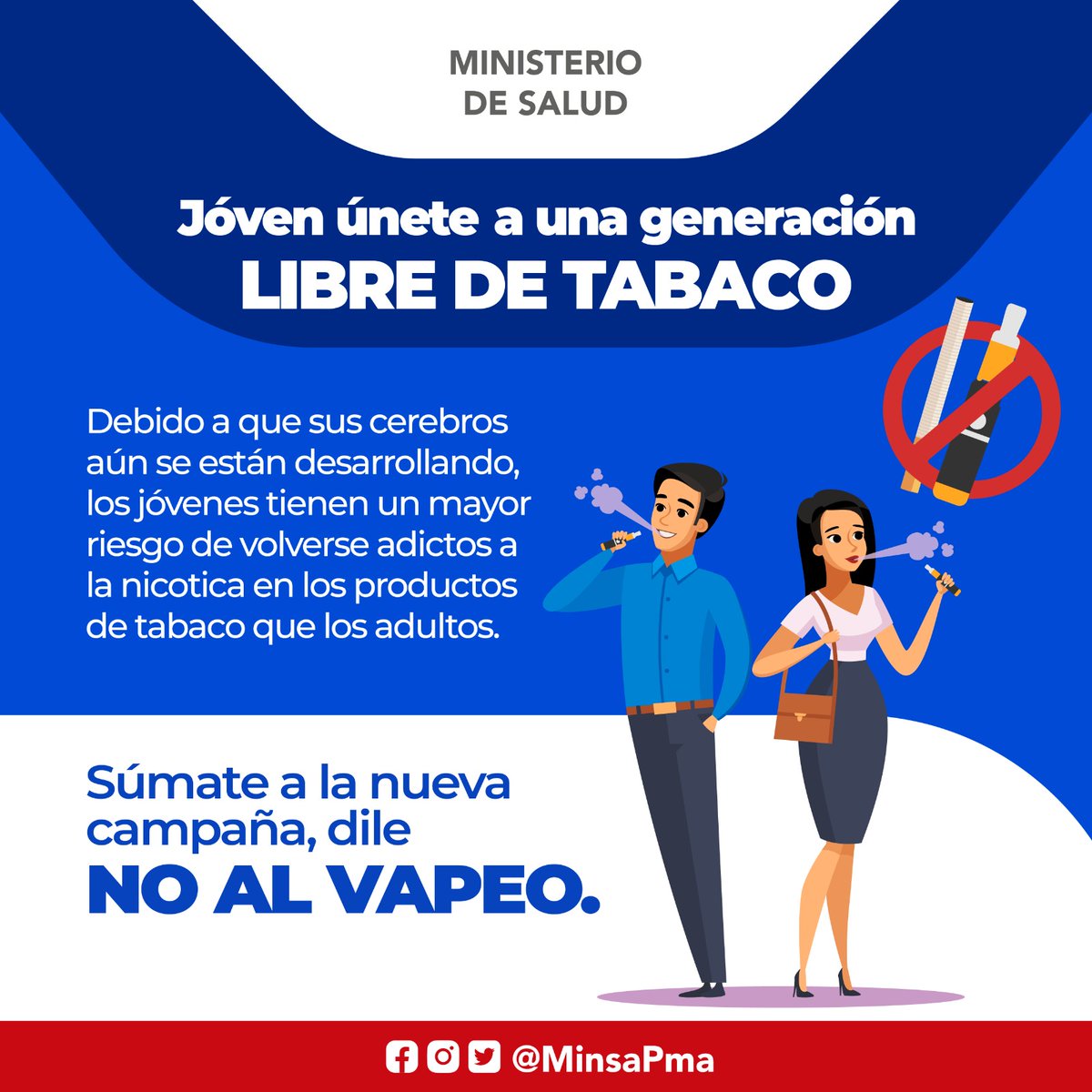 En Panamá está prohibida la comercialización de los cigarrillos electrónicos y similares, por ser nocivos y perjudiciales a la salud de la población.