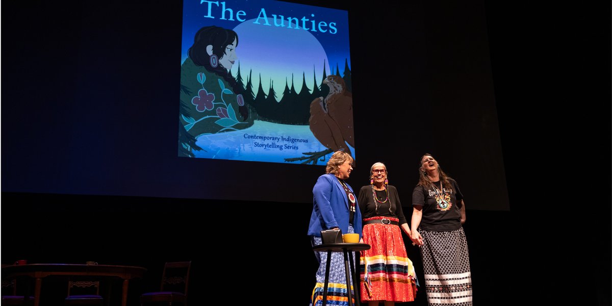 On a recent night in April, The O’Shaughnessy had the pleasure of hosting The Aunties, a contemporary Indigenous storytelling series featuring Justice Anne K. McKeig ’89, JD, Lyz Jaakola, and Sandy White Hawk. Read about the stories they shared: stkat.es/4adzNoE