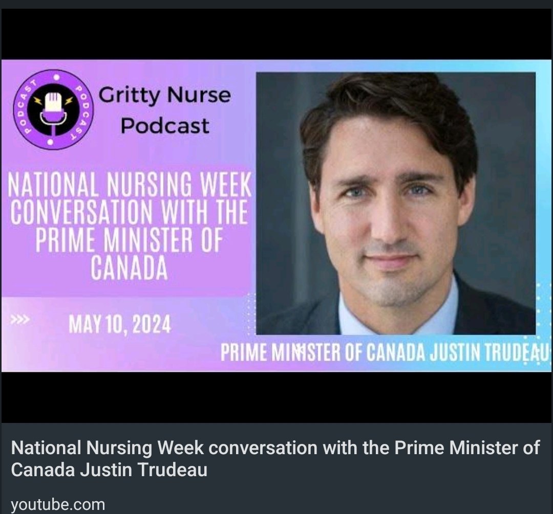 Our @GrittyNurse Podcast most famous guest to date @JustinTrudeau needs no introduction! Check it out! youtu.be/KpqIDx2i5u0?si…