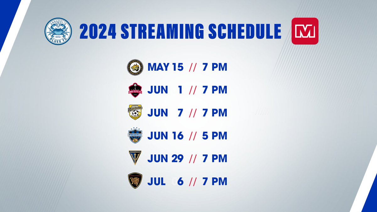 More footy action is coming to MNMT thanks to a new partnership with the @AnnapolisBlues ⚽️ We'll air six matches during the 2024 @NPSLSoccer season starting May 15th at 7:00 pm! Read more 🔗: monsports.net/annapolisblues