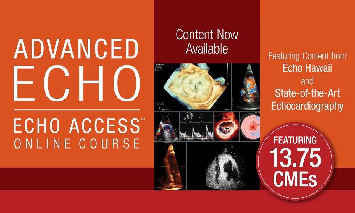 Combining the course directorships of #EchoHawaii and #EchoSOTA, expert faculty discuss state-of-the-art technologies with a particular focus on how they can be effectively applied in the clinical setting. Register for our Advanced Echo Online Course: bit.ly/3ymjZ5I