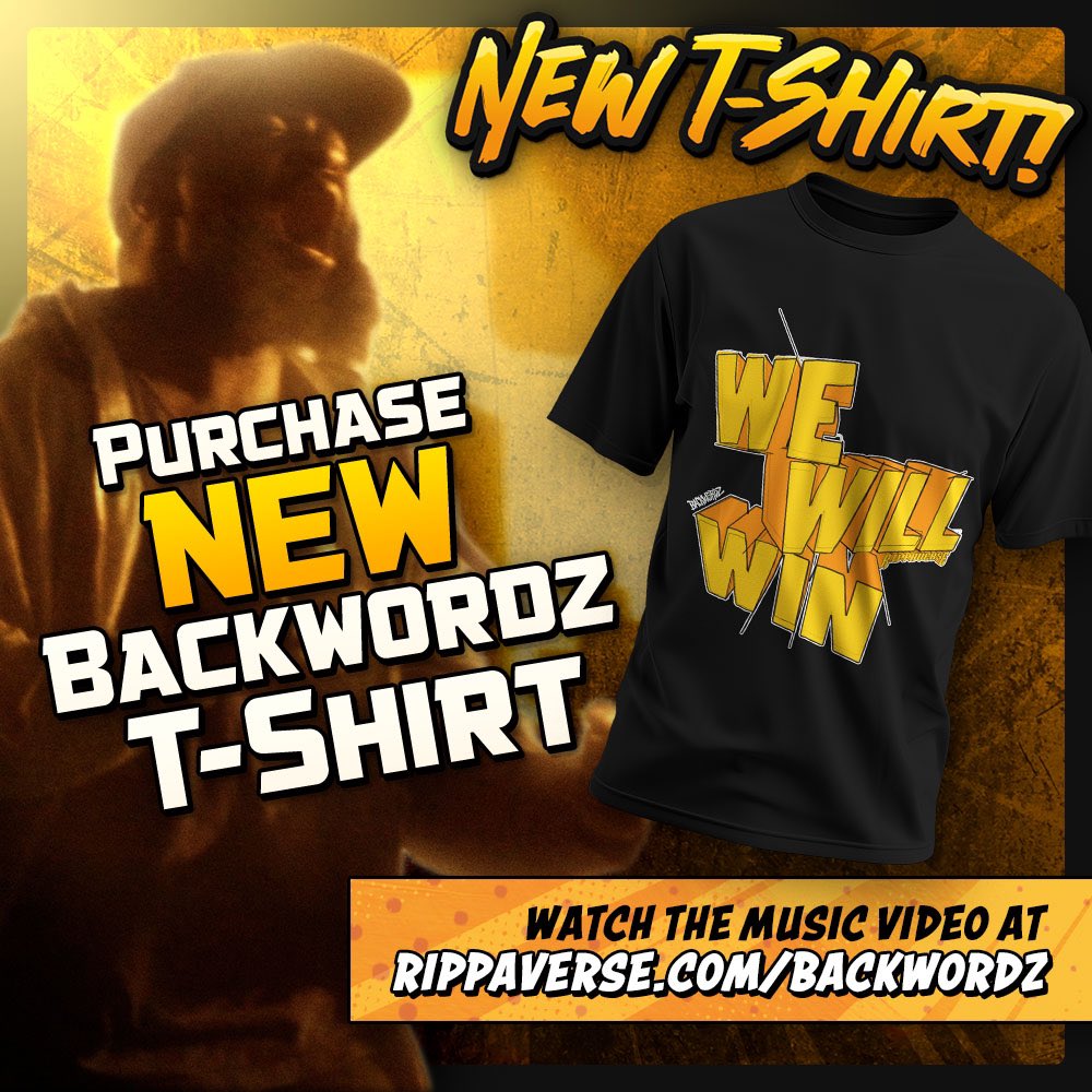 Did you know? You can pre-order the new @BackWordzMusic X @TheRippaverse collab shirt today! Head to the URL below to snag one. We. Will. Win. (Believe that.) #Rippaverse #Backwordz #WhitePilled #WeWillWin