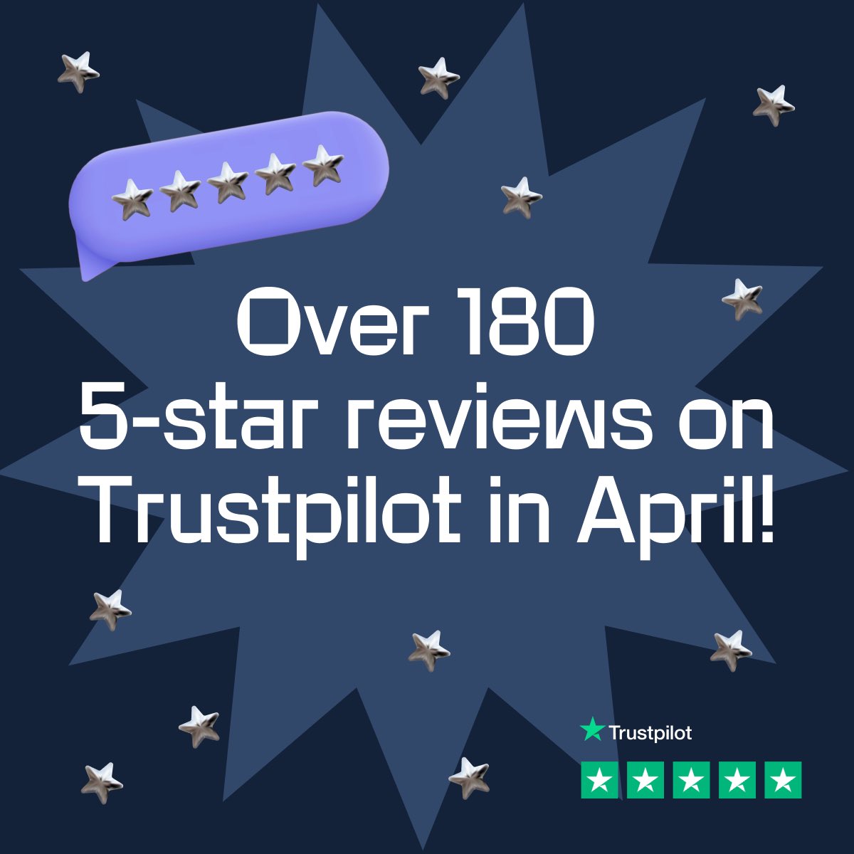 April was amazing for us: a lot of new releases, new records, new plans, and now it’s our most successful month in terms of 5-stars reviews on Trustpilot! 🟣

Thank you guys for such an overwhelmingly positive reaction to our recent launches and for always believing in us! 

We…