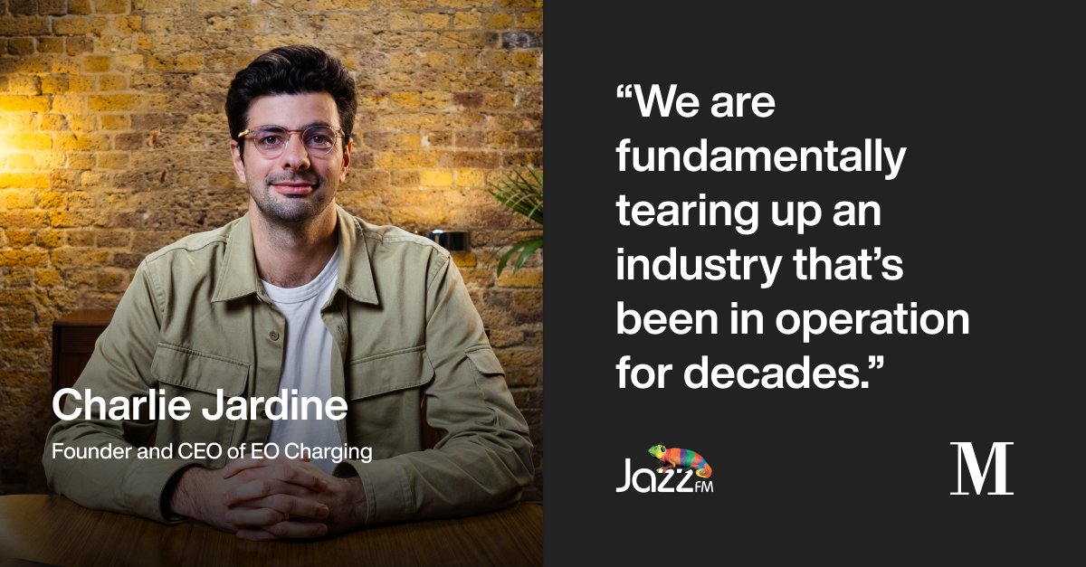 This week on #JazzShapers @elliot_moss is joined by @CJardine, Founder and CEO of @eocharging to discuss the climate crisis, the EV industry, and lots more. 
Tune in to @jazzfm at 9am: planetradio.co.uk/jazz-fm/player/