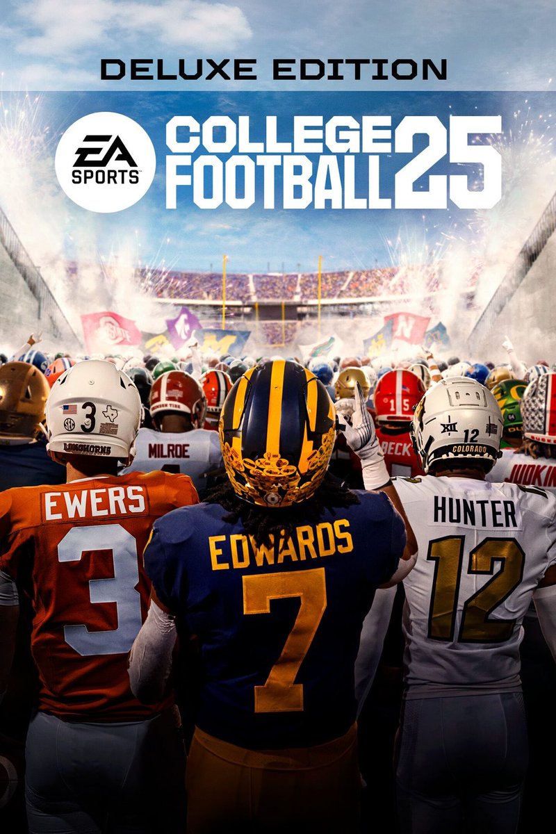 br_betting's tweet photo. The deluxe edition cover for College Football 25 is here 😍

Odds I call off work on release day have been taken off the board. https://t.co/BlPZMrOkaS