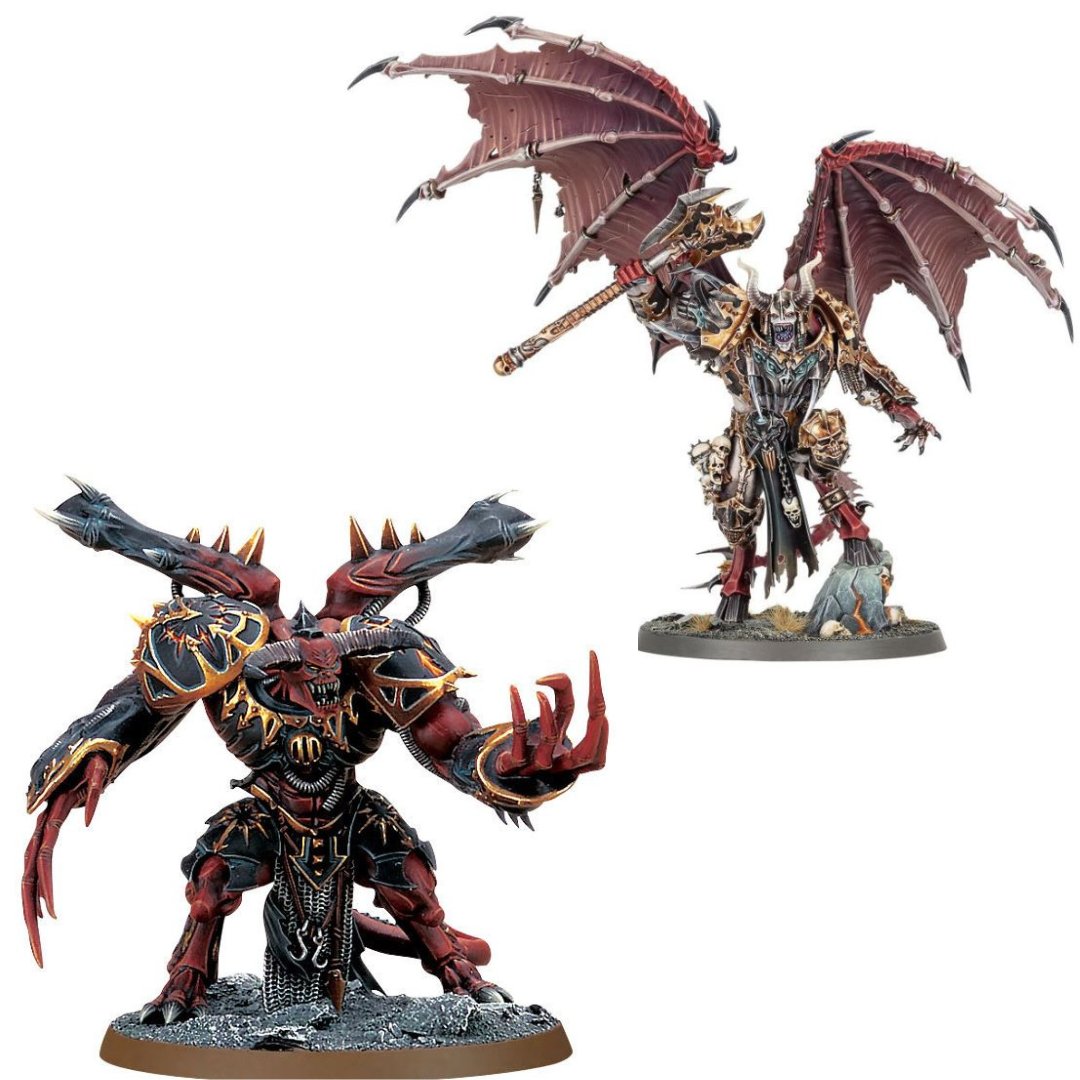 Which one of these two daemon prince models has more drip and why is it the older one?  #warhammer40k