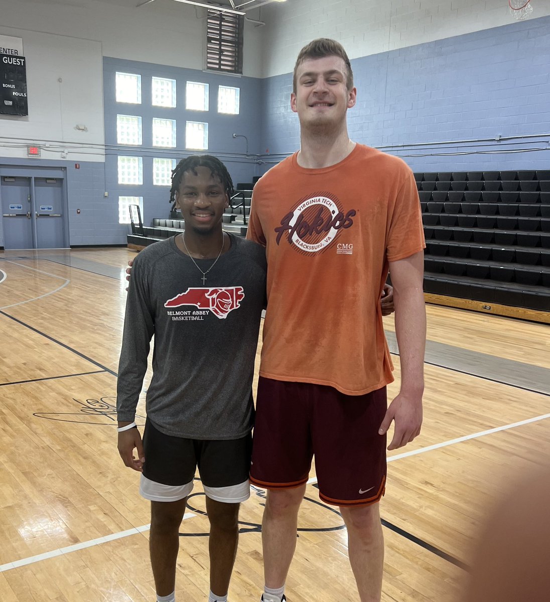 @BigPatWessler & @ben_burnham70 with @HokiesMBB 🦃🏀already PUTTING IN WORK 🏀🏀💪💪 together while at home. Thx @CoachBadgettTTP for getting all the local guys together! Also with former @CCEliteBBall teammate @khamaniwertz3 ! NC is indeed the HOOPSTATE!