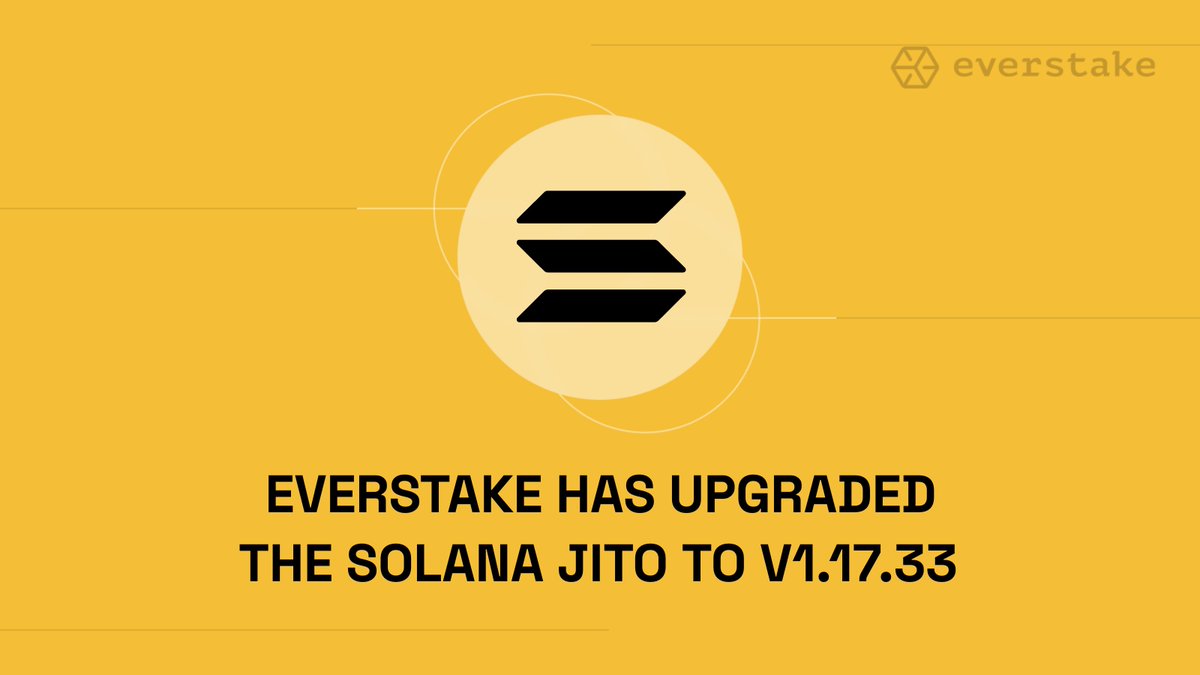 We've upgraded the @solana Jito to v1.17.33, which is a stable release suitable for use on Mainnet Beta. Details: github.com/solana-labs/so…