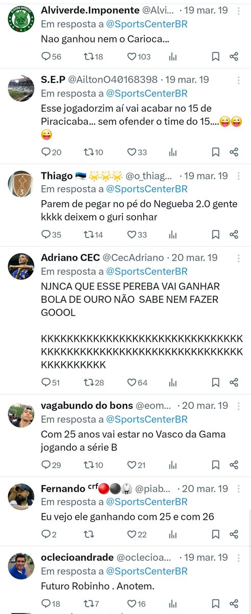 Entre nos comentários desse tweet (x.com/sportscenterbr…) e divirta-se.