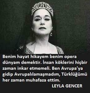 20. yüzyılın en önemli sopranolarından,1988'de Devlet Sanatçısı unvanıyla onurlandırılan, gırtlağını kullanma tekniği ile literatüre ''Gencerate'' olarak geçen opera sanatçımız Diva #LeylaGencer saygıyla.