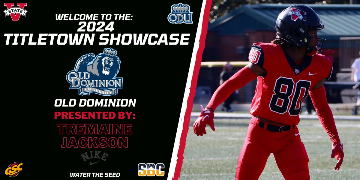 🔴⚫️Confirmed ⚫️🔴 Old Dominion University is coming to the Titletown Showcase!! We're juiced to have The Sun Belt represented in Titletown! Sign Up with this link⬇️ tinyurl.com/3tmtnpxx #WaterTheSeed