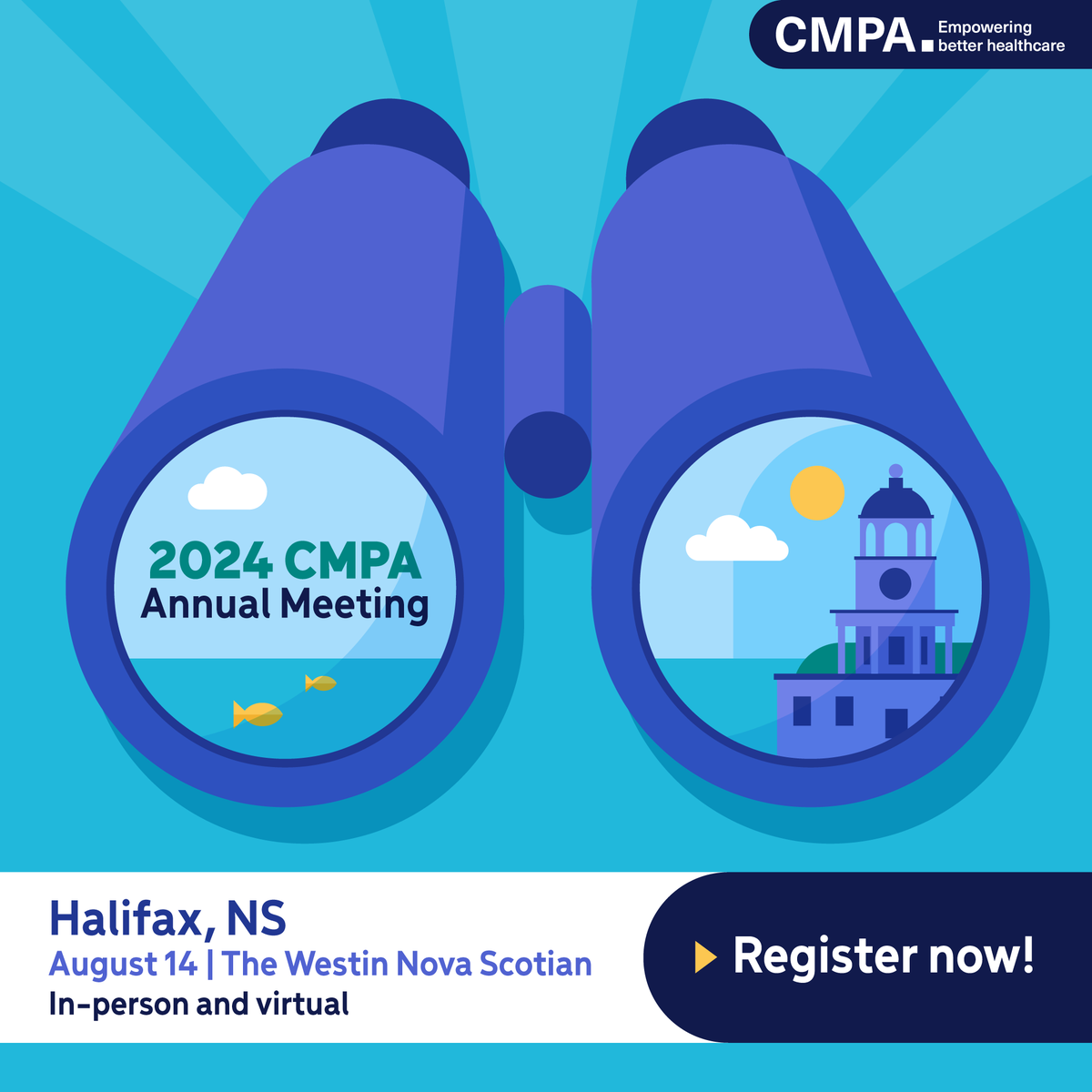 It’s live. 📢 It’s in-person and virtual. 💻 It's no cost for members. ✔️ Join us for the 2024 CMPA Annual Meeting—live from Halifax⛵️! Register now: ow.ly/frmz50OJlBJ #MedEd #cdnhealth #MedTwitter