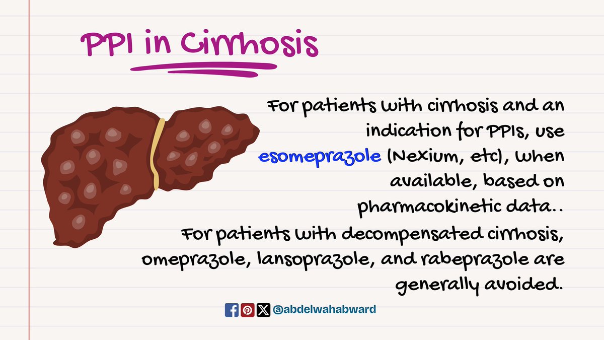 abdelwahabward's tweet photo. Which PPI is safe in #cirrhosis?
#MedTwitter #LiverTwitter #Pharmacists #MedX #PharmacyNotes https://t.co/0OAD3z2lN9