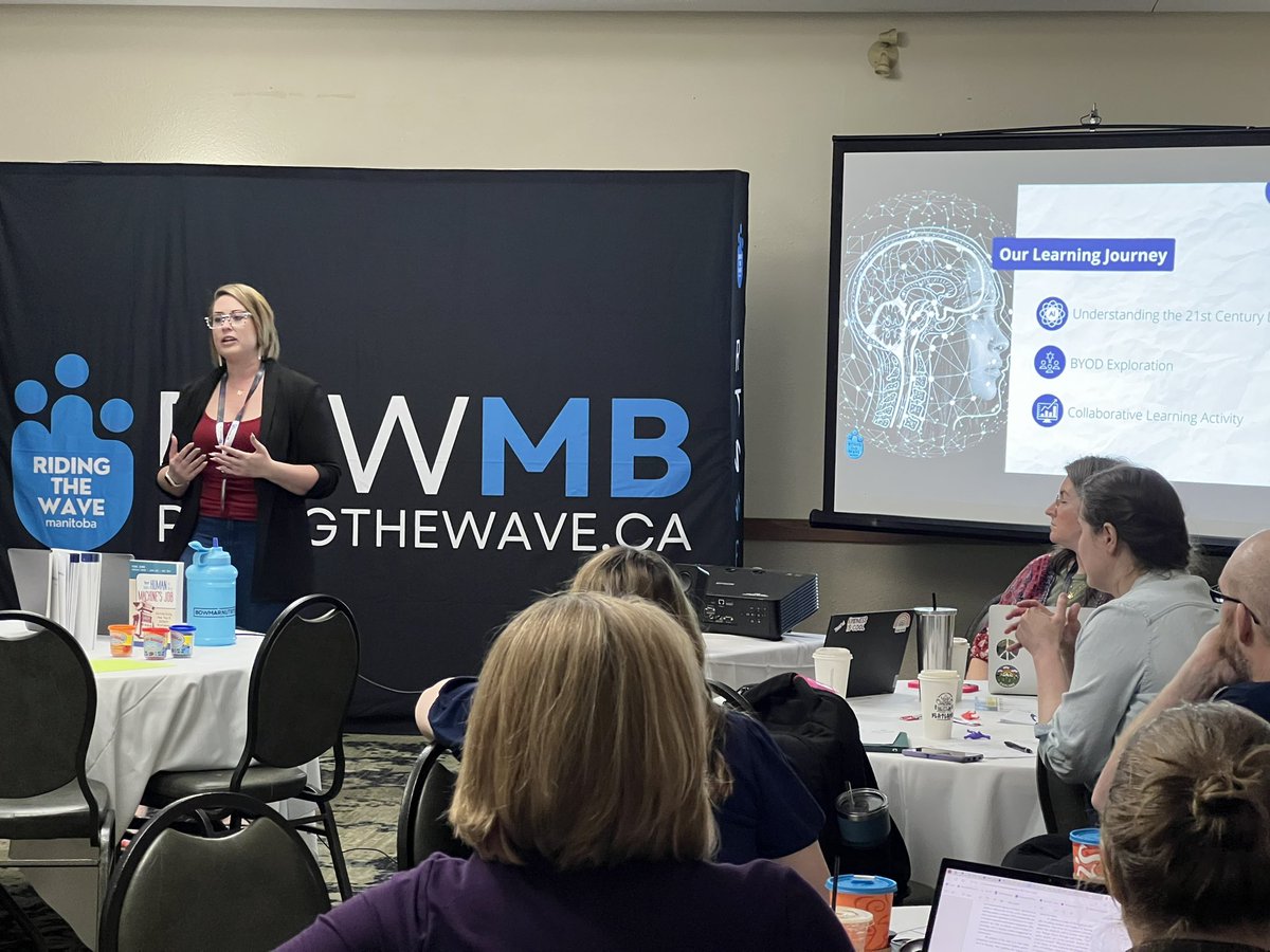 “Youngest people that are in our system are learners who have a very different experience than us. What are some things I can change in my practice to maximize their learning?” Kirsten Thompson at @rtw_mb with some Friday morning brilliance. #rtwmb #CodeBreaker