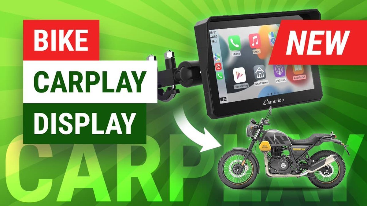 Motorbike / Scooter #CarPlay & ... - carplaylife.com/video/motorbik… #AndroidAuto #AudioPlayback #BluetoothConnectivity #CarpurideW702 #ClearIcons #EbikeCompatibility #EasyInstallation #MotorcycleDisplay #Motorcyclistfriendly #QuickBootup #SiriIntegration #Touchscreen #USBPowerCable