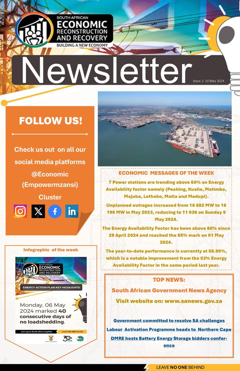 Read: South Africa's Economic Cluster Newsletter #leavenoonebehind #30YearsOfDemocracy #economyrecovery #SouthAfrica30 #Freedom30