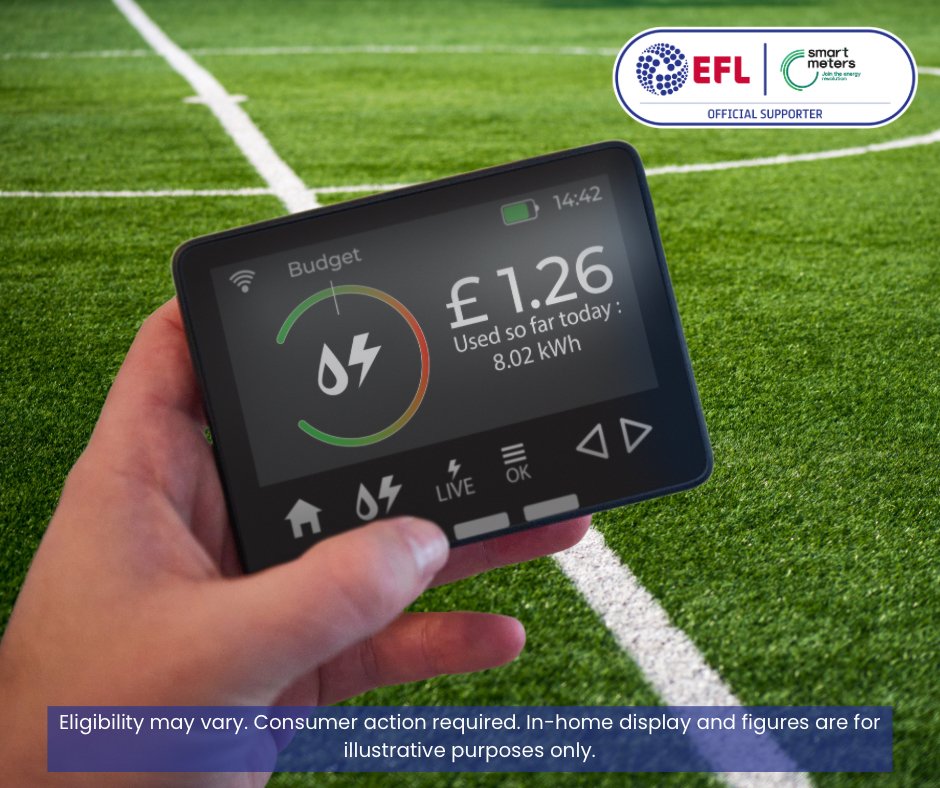 #AD An extra worry this season, on top of checking the ⚽️ scores, may have been feeling out of control when it comes to your energy bills. Getting a #smartmeter could help you with your bills. Find out more �� bit.ly/4b6bDxk #SmartEFLCommunities @SmartEnergyGB