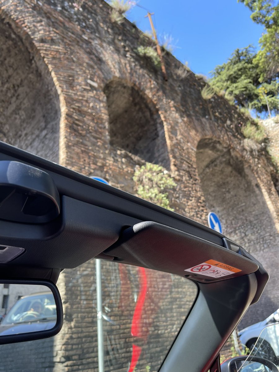 Back in Rome and stuck in traffic under an aquaduct