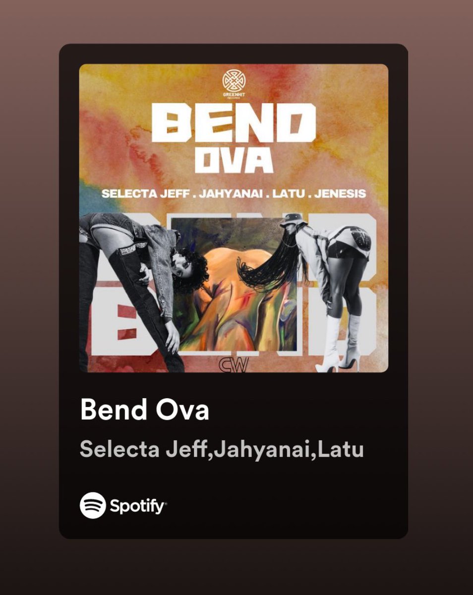 Do y’all remember the Banger I told you about?.. My very first release with a Major Label @sonymusic @SonyMusicAfrica ?… Well its out now on every platform🔥🔥🔥
Lets Export Music guys, I need every support I can get 🙏💯 #BendOva ft @JAHYANAIKING LATU & @OrijinalJenesis