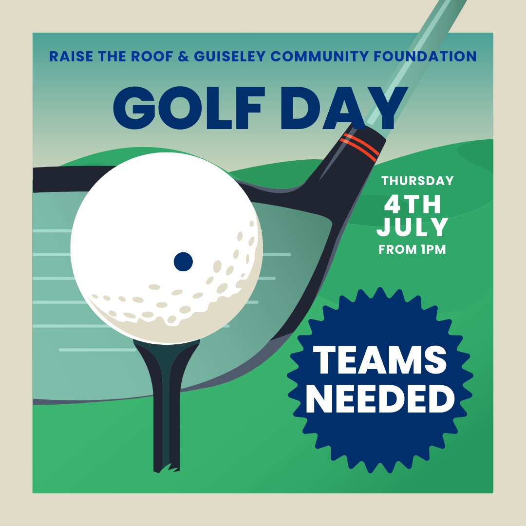 🏌️ | Teams are needed for @RaiseGAFCRoof & @GAFCCommunity's Golf Day on 4th July at Bradford Golf Club. Contact Mark on raisetheroofgafc@gmail.com to find out more: guiseleyafc.co.uk/teams-wanted-2… #GAFC #GuiseleyTogether