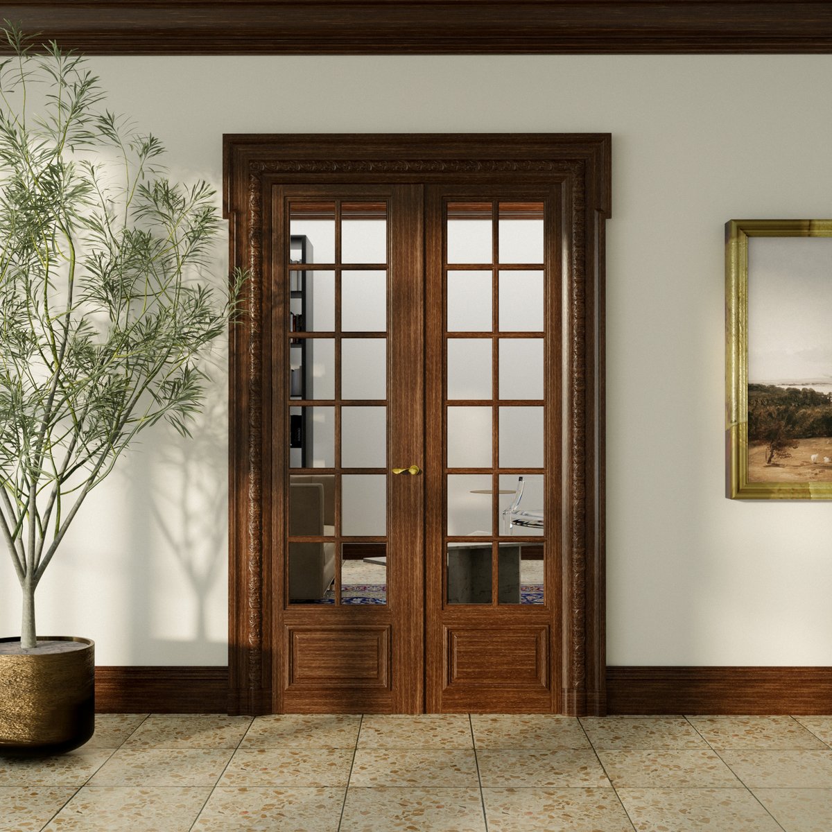 Capture the detailed craftsmanship of wooden doors, elegant windows, and sophisticated crown moldings with imagine.io. 

#madewithimagine #3dvisual #productvisual #3d #3dvisualization #detailedvisual #3d #ai #3ddesign #3dlivingroom #3dwood #productphotogrpahy