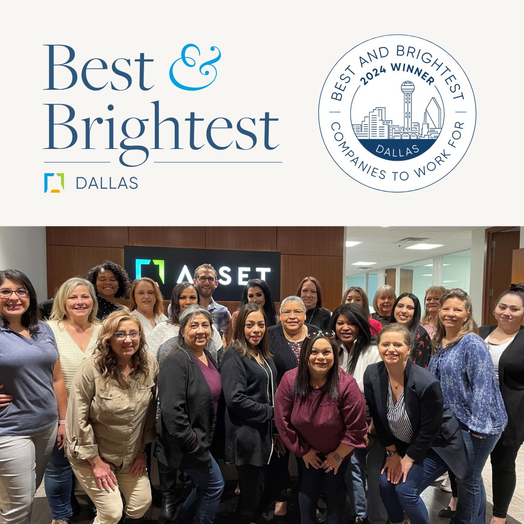 #TeamAsset has been recognized as one of Dallas's Best and Brightest Companies to Work For® in 2024 (@101Best)! To read more about our recent award win, click the link in our bio.

#TeamAsset #bestplacestowork #workculturematters