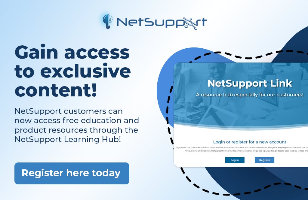 Exclusive to NetSupport customers! The Learning Hub offers guides & podcasts on key topics and it's free to register! Check it out mvnt.us/m2415901. #LifelongLearning #FreeResources #EdTech
