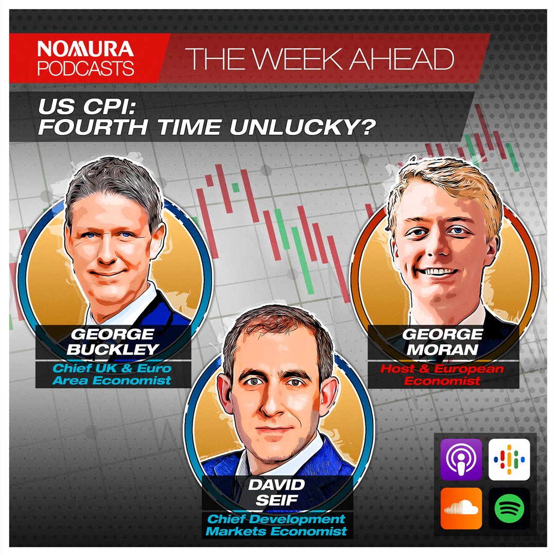 In today's #WeekAhead #podcast, our Economists review the key themes driving global markets next week. US CPI is poised to slow but still provide a little relief to the #Fed, and the UK labour market reports a key test for a #BoE #rate cut. Listen here: ow.ly/Lneu50RBtSk