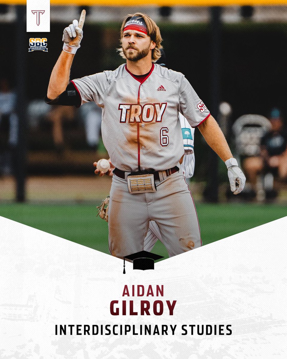 I just graduated brother ☝️ Congratulations to Aidan Gilroy on graduating with a degree in Interdisciplinary Studies ‼️ #EverythingCounts | #OneTROY ⚔️⚾️