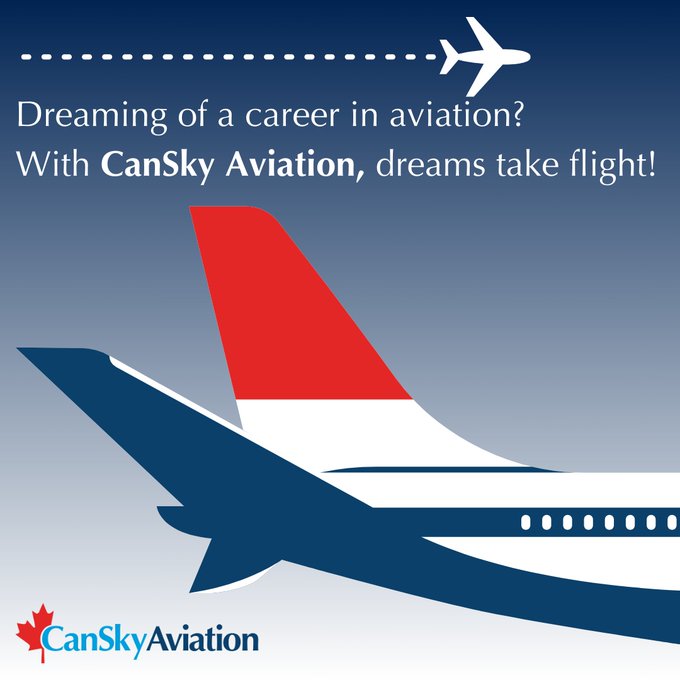 Dreaming of a career in aviation? Let's make those dreams a reality with CanSky Aviation! ✈️

📞 +1 (416) 222-1735
         CanSkyAviation.com
📩 Training@CanSkyAviation.com

#CanSkyAviation #AviationDreams#DreamCareer #FlightTraining #AviationGoals #FuturePilot #SkyHigh