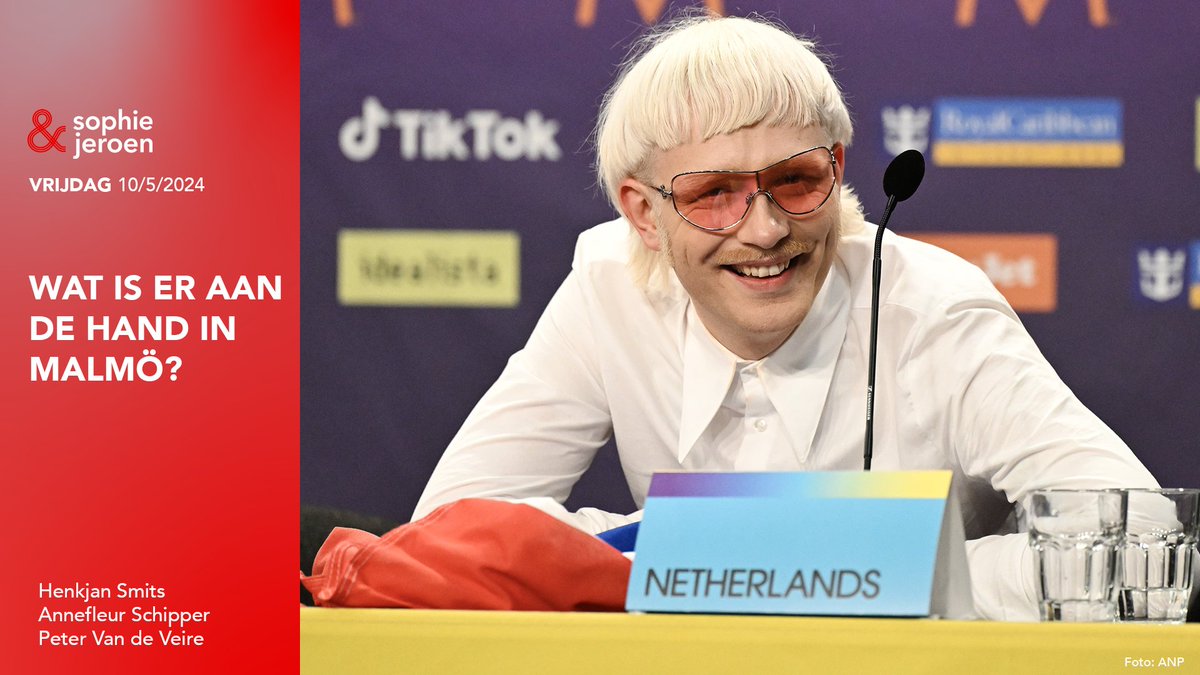 Valt de Songfestival-droom van Joost Klein in duigen? Door ‘een incident’ miste de Europapa-zanger zijn eerste repetitie voor de finale. Wat is er aan de hand in Malmö? We bespreken het met Henkjan Smits, Annefleur Schipper en Peter Van de Veire. #SophieEnJeroen