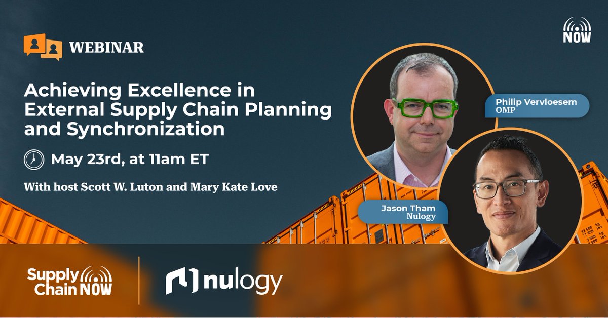 🎉 Get ready for an hour of innovation! Join hosts @ScottWLuton & @mklove2 for a dynamic webinar feat. Jason Tham of @nulogy & Philip Vervloesem of @OMP_supplychain. Discover how modern supply chain technologies are transforming FMCG enterprises. Reg: bit.ly/44d6AJp