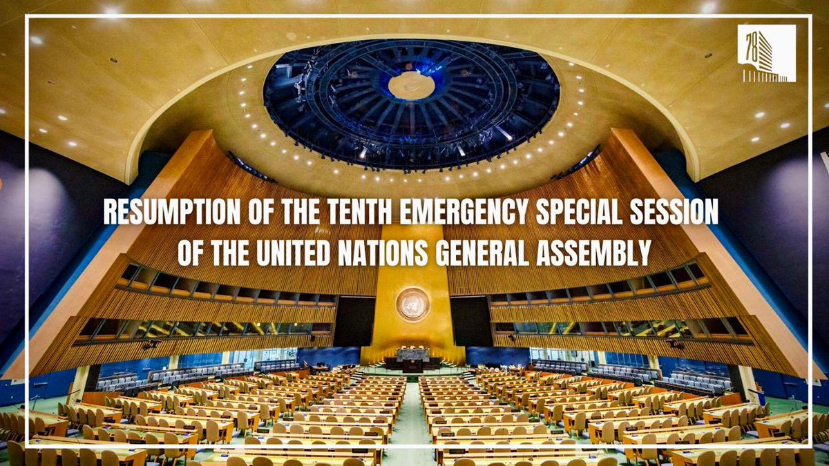 UN General Assembly determines that the State of Palestine is qualified and should be admitted as a member to the United Nations.

UNGA further recommends that the Security Council reconsider the matter.

un.org/en/ga/