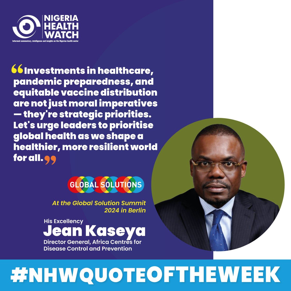 #NHWQUOTEOFTHEWEEK History has repeatedly shown the catastrophic consequences of underestimating the threat posed by infectious diseases. Countries must recognise building resilience against public health threats as a strategic priority to ensure a healthier and safer world for…