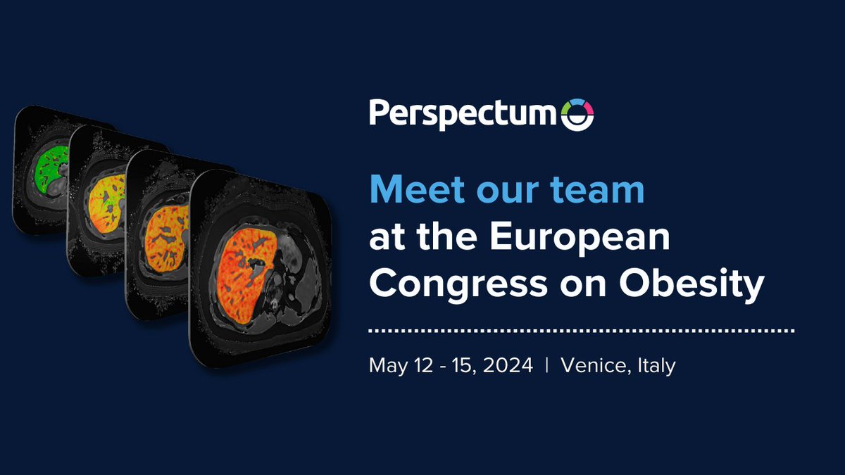 Don't miss #Perspectum's experts at the European Congress on Obesity! Learn how our imaging innovations are changing the detection and monitoring of multi-organ disease as part of sponsors' clinical trials on obesity. #ECO24 #MASH #obesityresearch
