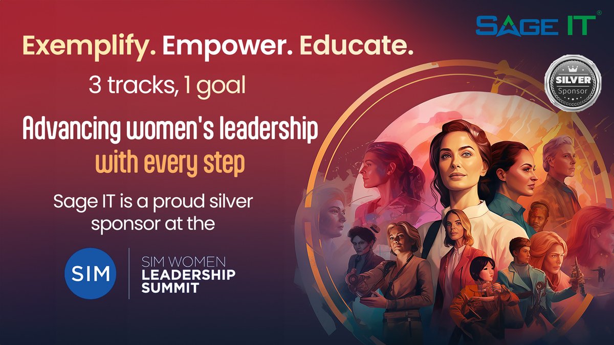 At #SageIT, we are committed to advancing women's leadership by exemplifying excellence, empowering change, and educating the next generation of leaders. We are proud to support these efforts as a #silversponsor at the @SIMint #womenleadership #summit on May 14th in Dallas, TX.