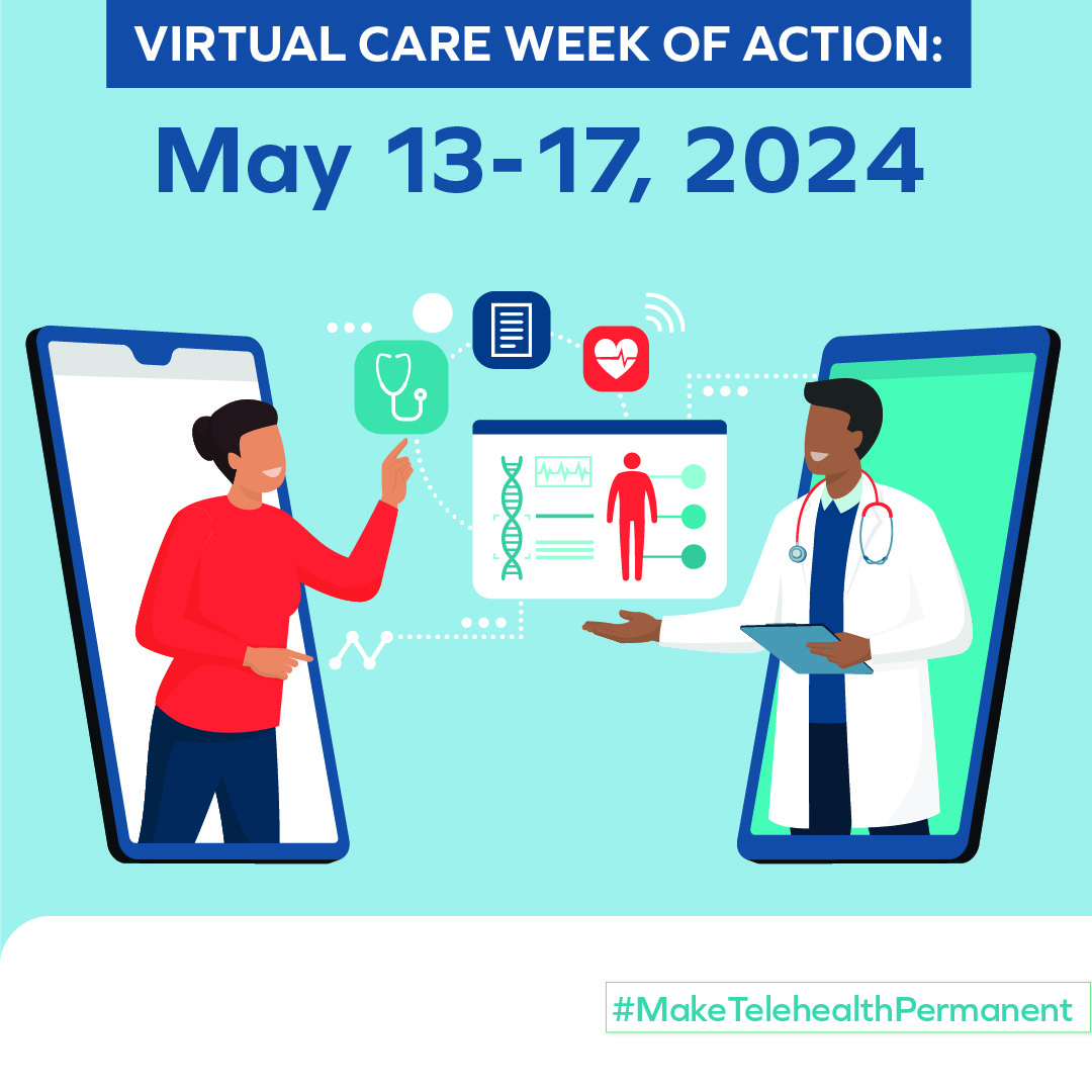 From May 13-17, join the Partnership for Virtual Care and other stakeholders for a Virtual Care Week of Action as we highlight the key priorities that must be addressed to #MakeTelehealthPermanent and secure telehealth services as a permanent feature of American healthcare.