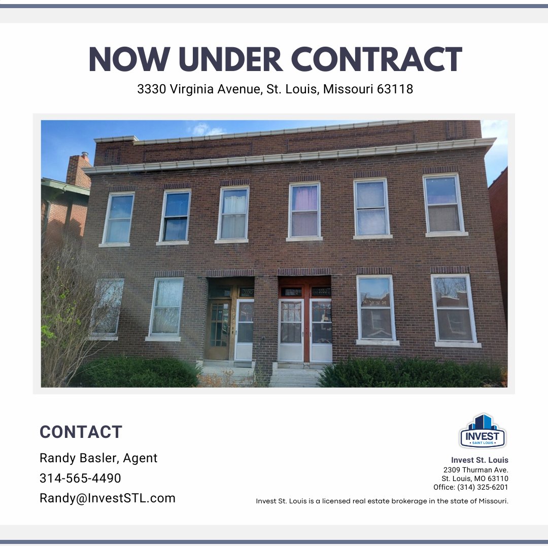Under contract! 🏡 This newly updated brick 4-family building is now spoken for. Contact the listing agent for more investment opportunities in the area! 💼

#UnderContract #RealEstateInvesting #InvestmentProperty #StLouisRealEstate #RealEstateOpportunity #IncomeProperty