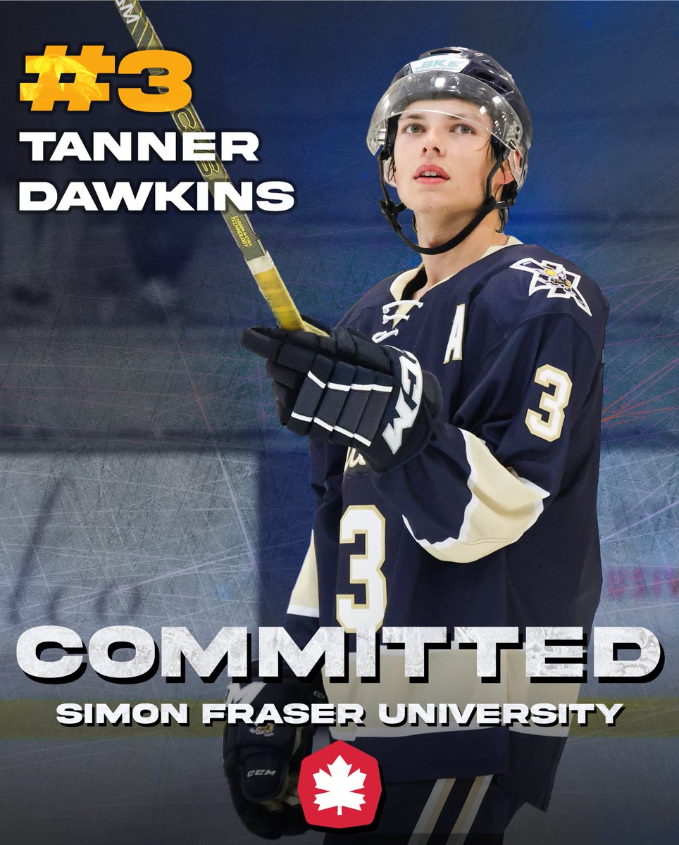 COMMITMENT ALERT! We are proud to announce graduating defenceman Tanner Dawkins has committed to the Simon Fraser University Red Leafs! Join us in congratulating Tanner and his family on his commitment. Read more here --> sgsaints.ca/graduating-def… #BCHL | #SaintsNation |…
